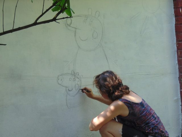 DSC05933 Malowanie ogrodzenia 2018